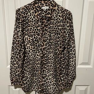 Equipment Femme Leopard 100% silk button down . New w/o tags